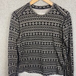 Woolskins Merino Wool Sweater Women’s L Baselayer Fair Isle Pattern Outdoor